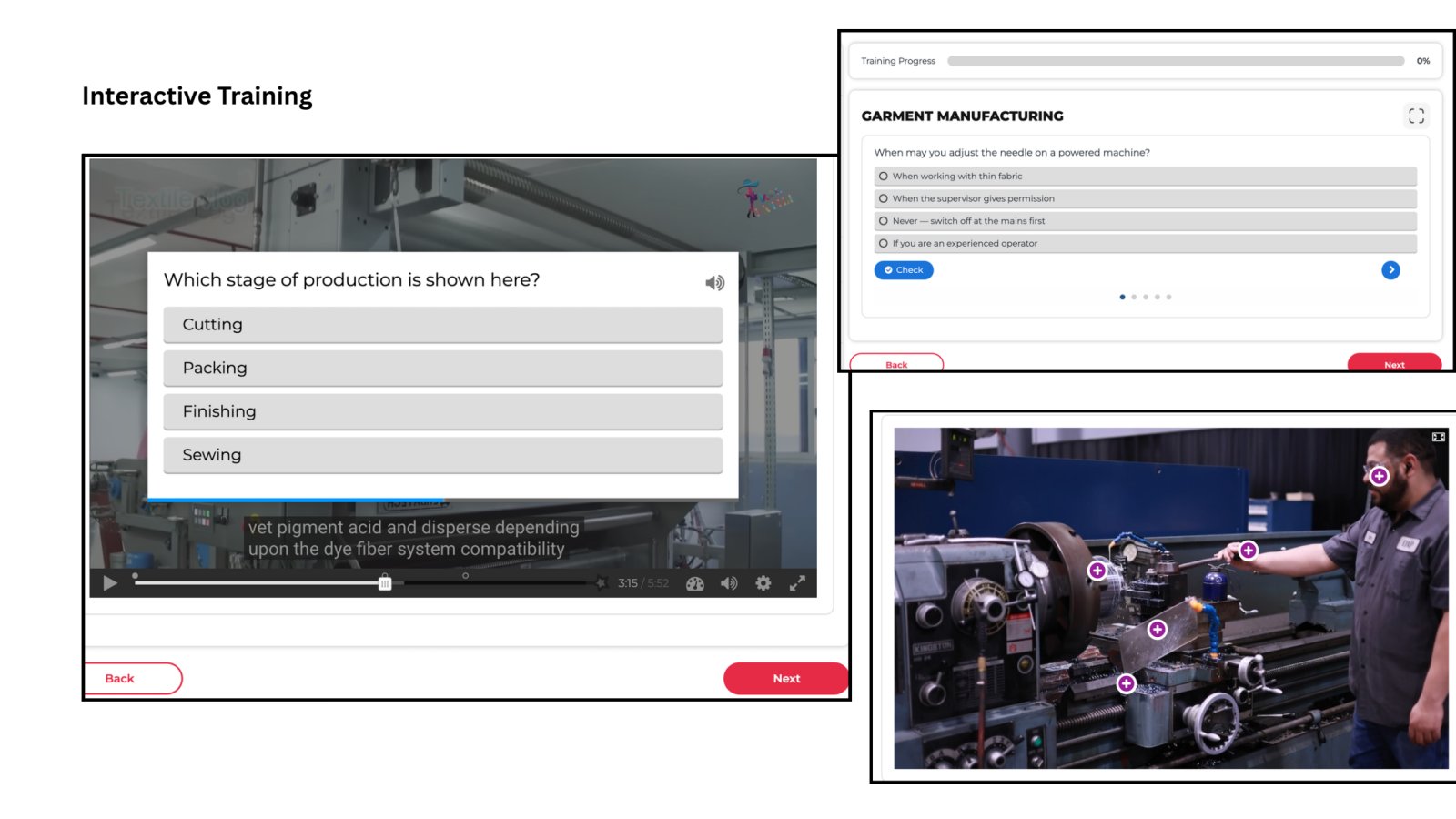 TYP interactive video training with questions and learning activities